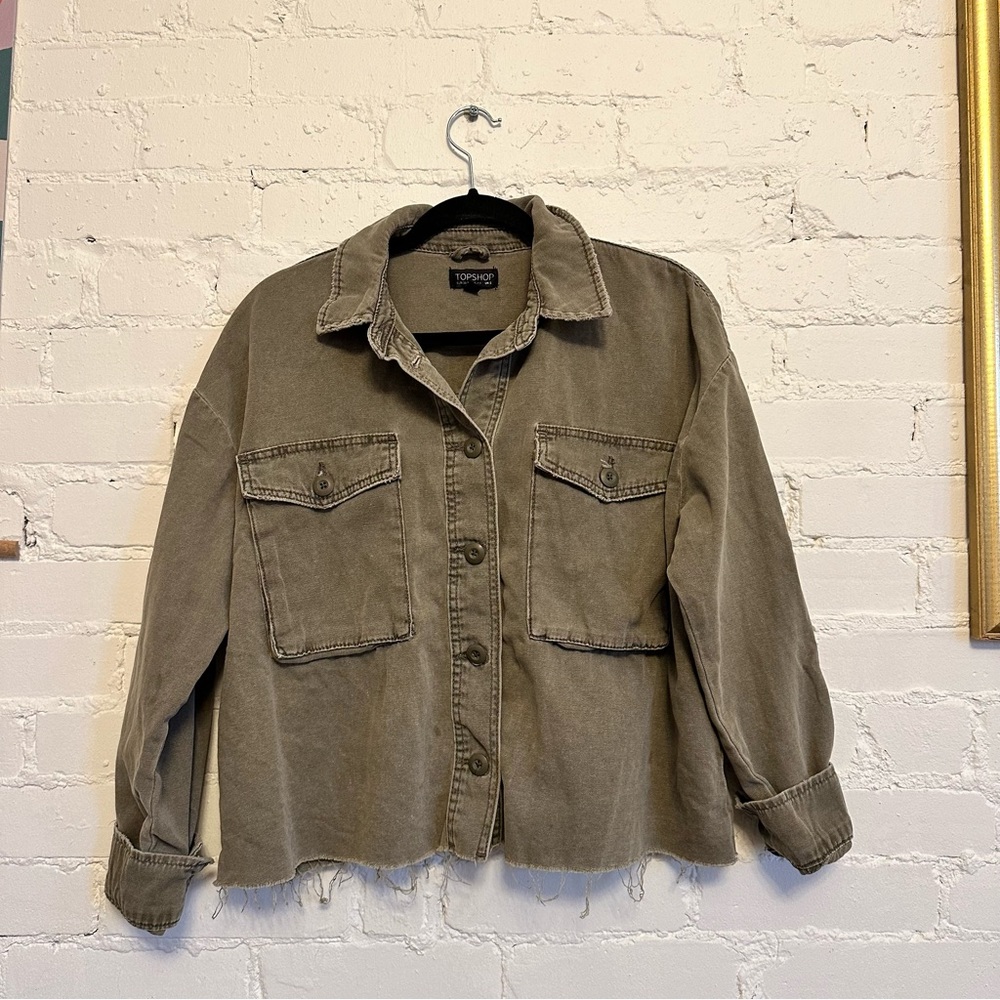 Topshop Olive Utility Jacket